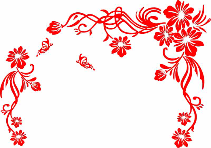 Free Download Vectors, Floral Scrolls Vector Art Free Laser Cut Vector