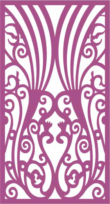 Free Download Vectors, Plant Design Decorative Screen Free Laser Cut Vector