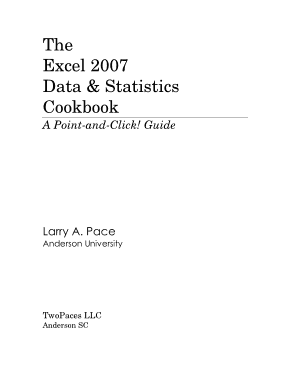 Excel 2007 Data Statistics Cook Book