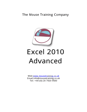 Excel 2010 Advanced Book