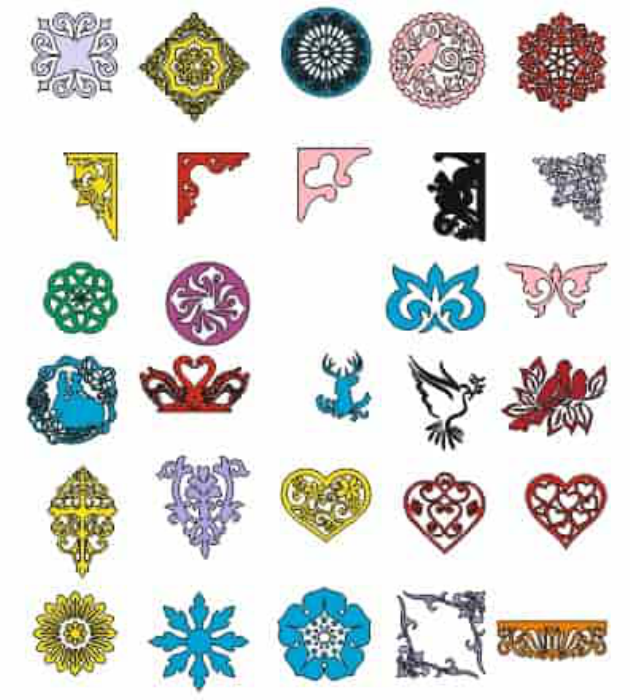 Free Download Vectors, Floral Ornaments Collection Free Laser Cut Vector