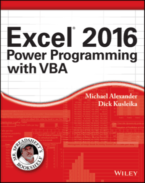 Excel 2016 Power Programming with VBA Book
