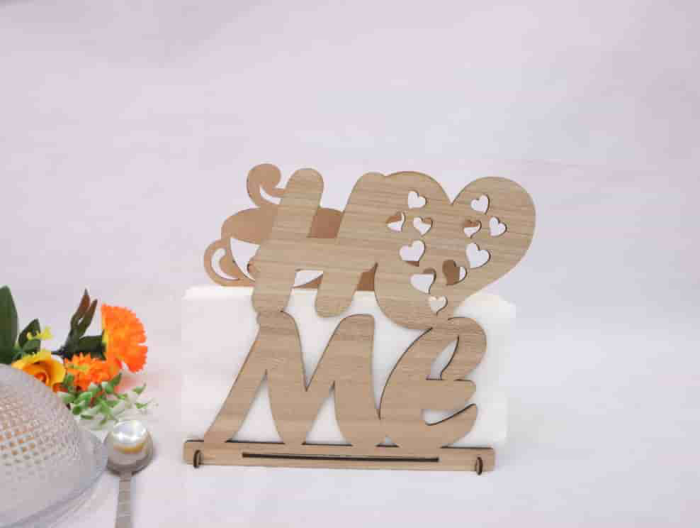 Free Download Vectors, Wooden Home Napkin Holder 3Mm Free Laser Cut Vector