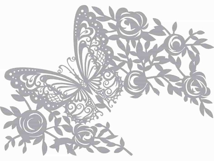 Free Download Vectors, Pronty Mask Stencil Butterfly Free Laser Cut Vector