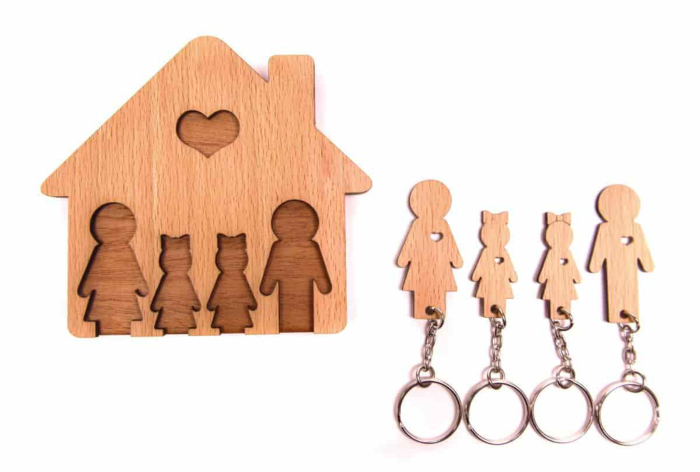 Free Download Vectors, Personalized Key Holder Wall Key Rack Free Laser Cut Vector