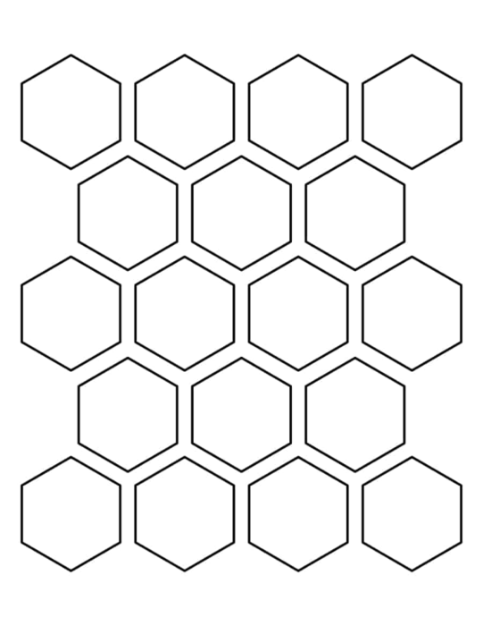 Free Download Vectors, Laser Cut 2 Inch Hexagon Sticker Cut Out Vector