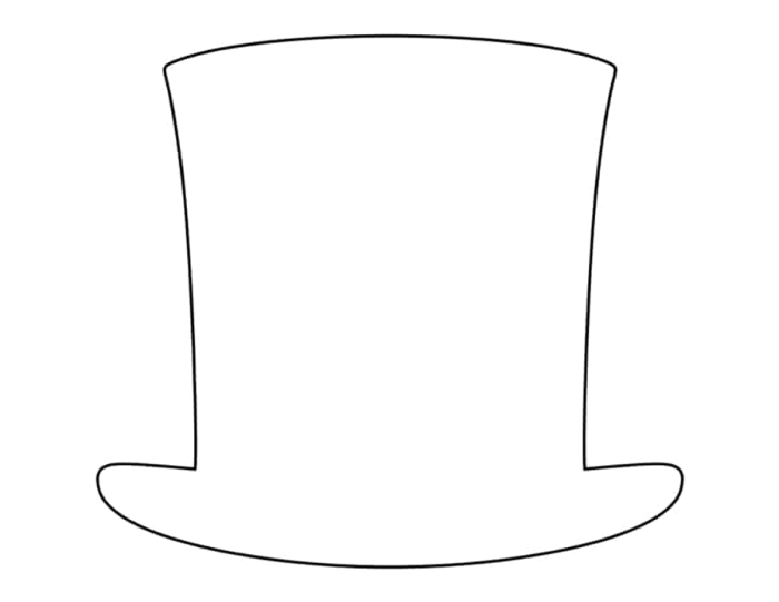 Free Download Vectors, Laser Cut Abraham Lincoln Hat Sticker Cut Out Vector