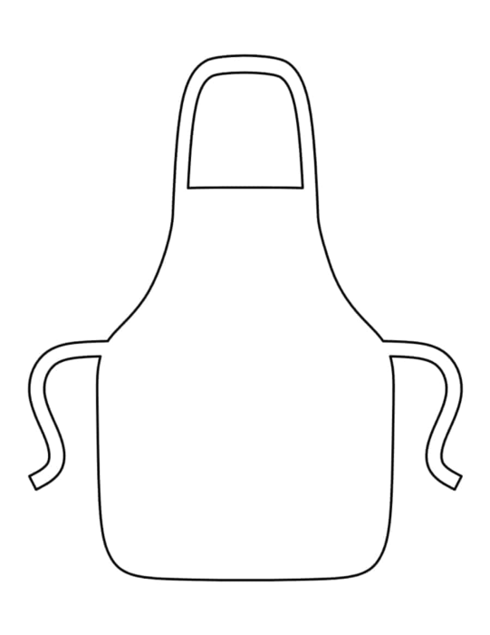 Free Download Vectors, Laser Cut Apron Sticker Cut Out Vector
