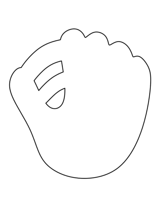 Free Download Vectors, Laser Cut Baseball Mitt Sticker Cut Out Vector