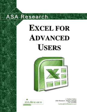 Excel For Advanced User Book