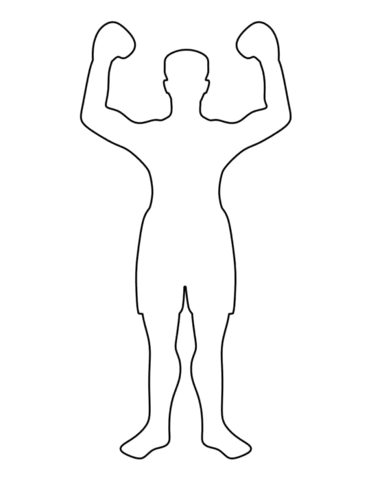 Free Download Vectors, Laser Cut Boxer Sticker Cut Out Vector