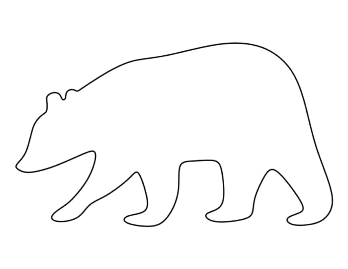 Free Download Vectors, Laser Cut Brown Bear Sticker Cut Out Vector