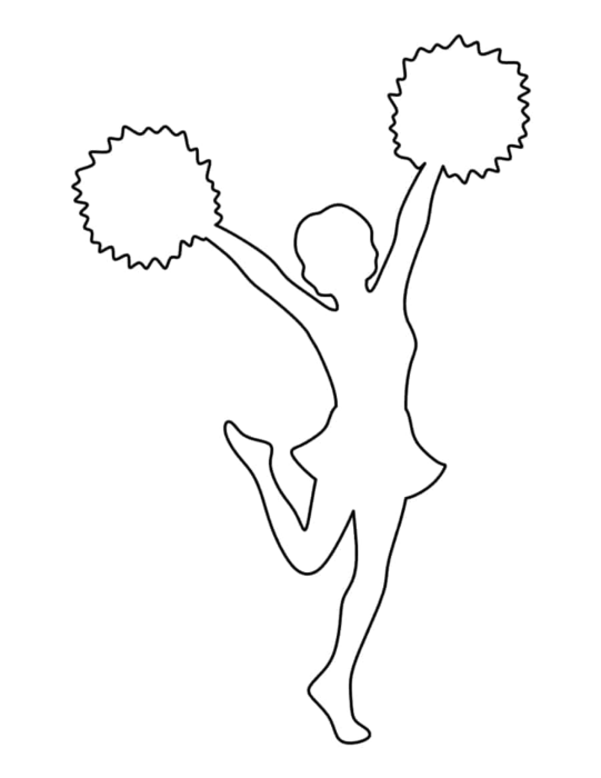 Free Download Vectors, Laser Cut Cheerleader Sticker Cut Out Vector
