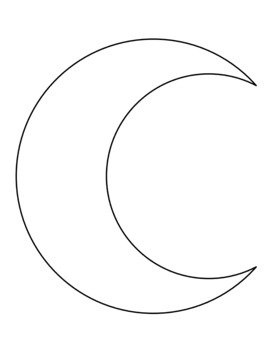 Free Download Vectors, Laser Cut Crescent Moon Sticker Cut Out Vector