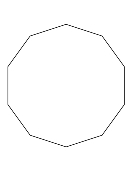Free Download Vectors, Laser Cut Decagon Sticker Cut Out Vector