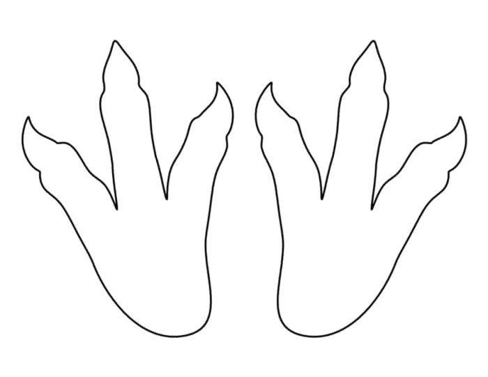 Free Download Vectors, Laser Cut Dinosaur Footprints Sticker Cut Out Vector