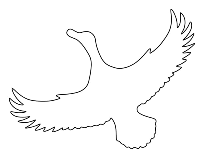 Free Download Vectors, Laser Cut Flying Duck Sticker Cut Out Vector
