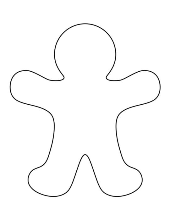 Free Download Vectors, Laser Cut Gingerbread Man Sticker Cut Out Vector