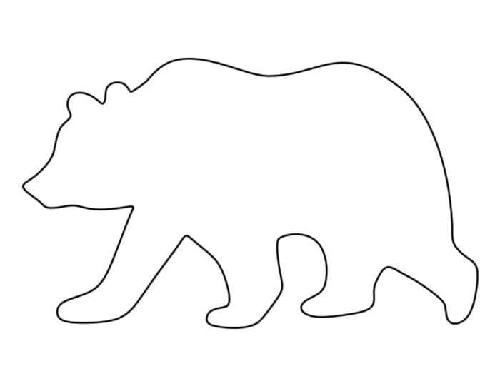 Free Download Vectors, Laser Cut Grizzly Bear Sticker Cut Out Vector