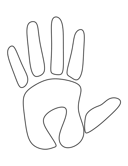 Free Download Vectors, Laser Cut Handprint Sticker Cut Out Vector
