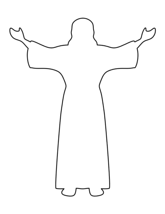 Free Download Vectors, Laser Cut Jesus Sticker Cut Out Vector