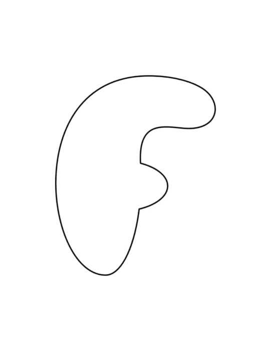 Free Download Vectors, Laser Cut Lowercase Bubble Letter F Sticker Cut Out Vector