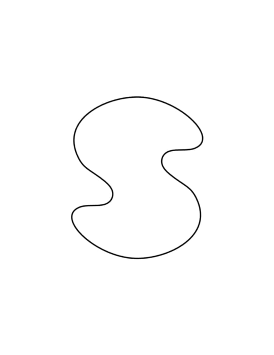 Free Download Vectors, Laser Cut Lowercase Bubble Letter S Sticker Cut Out Vector