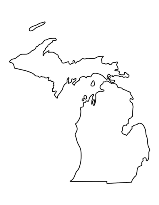 Free Download Vectors, Laser Cut Michigan Sticker Cut Out Vector