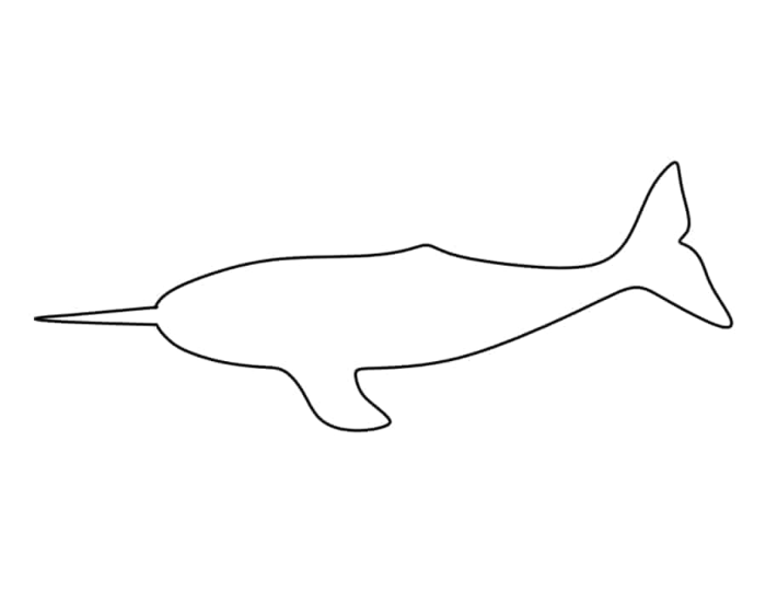 Free Download Vectors, Laser Cut Narwhal Sticker Cut Out Vector