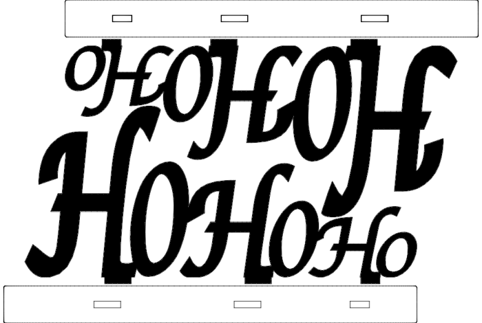 Free Download Vectors, Ho Ho Decortaion Stand Laser Cut DXF File
