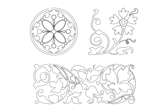 Free Download Vectors, Floral Designs Laser Cut DXF File