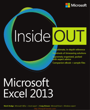 Microsoft Excel 2013 Inside Out Book