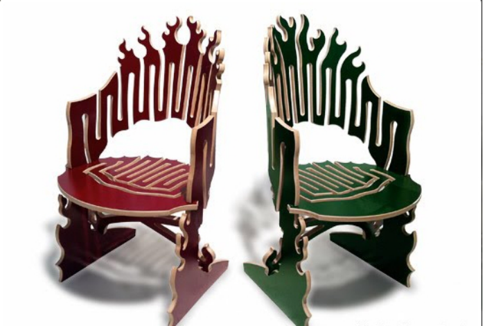 Free Download Vectors, Fancy Chair 04 Laser Cut DXF File