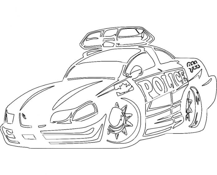 Free Download Vectors, Police Hot Rodda Laser Cut DXF File