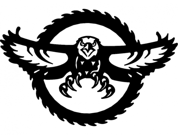 Free Download Vectors, American Eagle Saw Blade Laser Cut DXF File