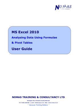 Ms Excel 2010 User Guide Book