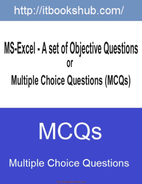 MS Excel A Set Of Objective Multiple Choice Questions MCQs Book