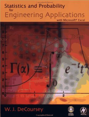 Statistics and Probability For Engineering Applications with Microsoft Excel Book