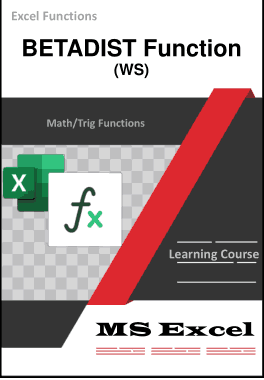 Excel BETADIST Function How to Use in Worksheet Book