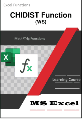 Excel CHIDIST Function How to Use in Worksheet Book