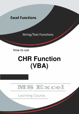 Excel CHR Function How to Use in VBA Book