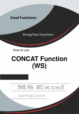 Excel CONCAT Function How to Use in Worksheet Book