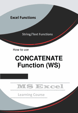 Excel CONCATENATE Function How to Use in Worksheet Book
