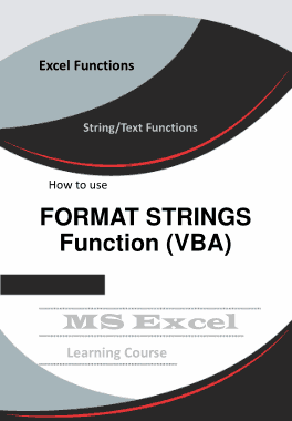 Excel FORMAT Function with Strings How to Use in VBA Book
