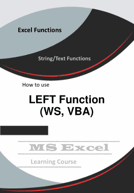 Excel LEFT Function How to Use in Worksheet and VBA Book