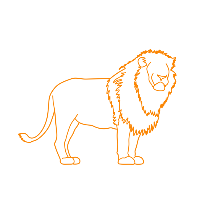 Free Download Vectors, Guide Animals Safari Lions Drawing Svg Vector