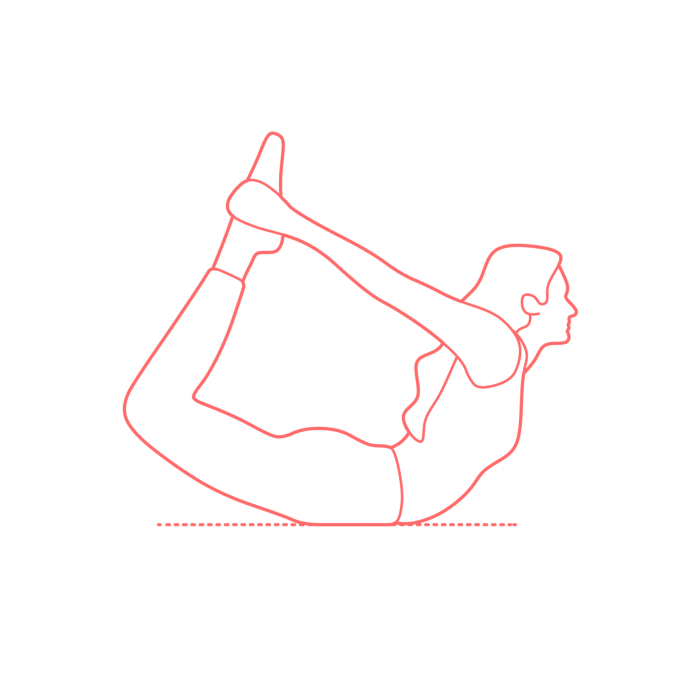 Free Download Vectors, Humans Yoga Poses Bow Pose Line Tracing Svg Vector