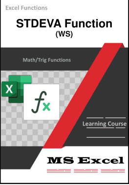 Excel STDEVA Function How to Use in Worksheet Book