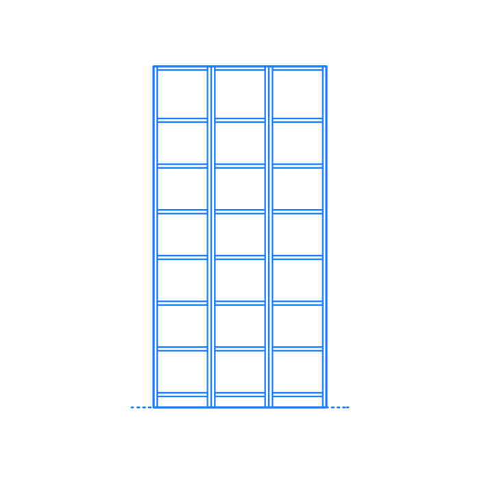 Free Download Vectors, Furniture Bookcases Ikea Billy Bookcase Thin Tall Combination Drawing Svg Vector