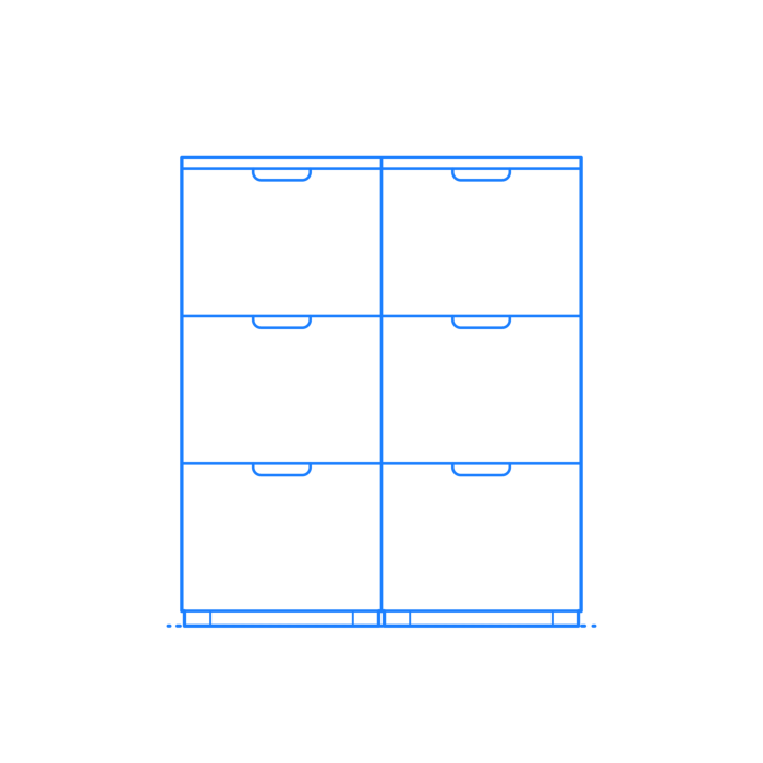 Free Download Vectors, Furniture File Cabinets Ikea Galant Drawer Unit Tall 2 Wide Drawing Svg Vector